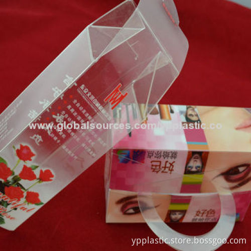 Color Printed Plastic Packaging Boxes for Cosmetics, Various Colors Available